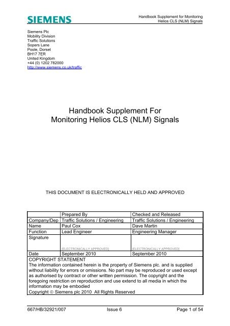 HELIOS CLS RETROFIT HANDBOOK - Siemens