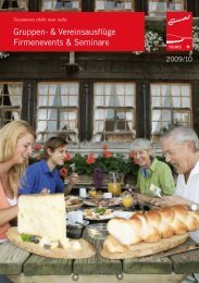 Gruppen- & Vereinsausflüge Firmenevents ... - Emmental Tours AG