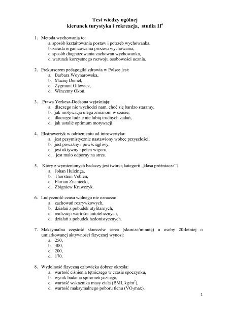 Sprawdzian Wiedzy Ogolnej Dla Kl 2 Sp Do Druku www.yumpu.com