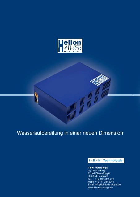 Helion 45 Produktbeschreibung - IBH Technologie