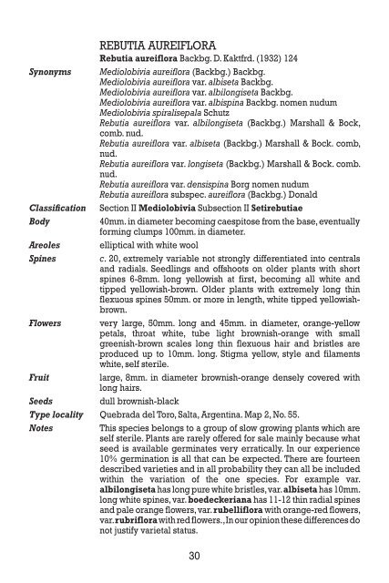 the genus rebutia 1895â€”1981 - Free