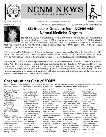 NCNM NEWS - National College of Naturopathic Medicine