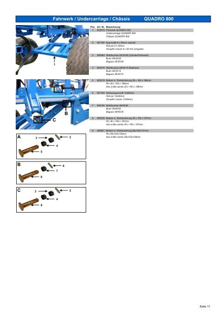 parts book quadro 130607