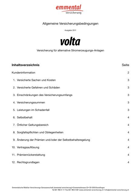 x AVB agroKasko - Emmental Versicherung