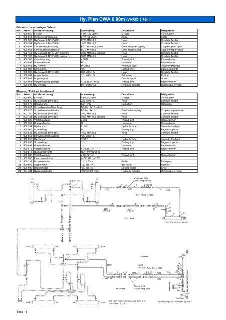 parts book CWA 210307