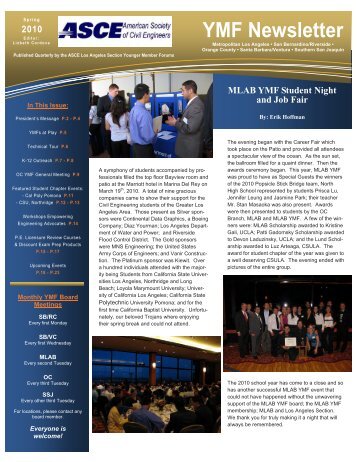 YMF Newsletter - ASCE Orange County Younger Member Forum