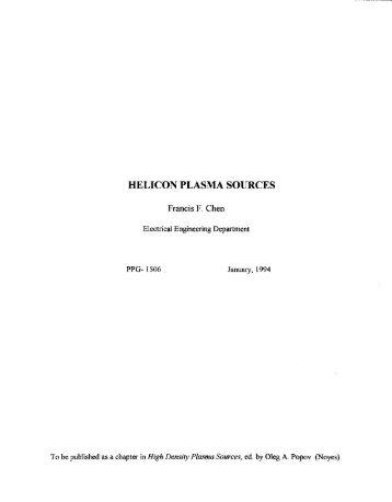 helicon plasma sources - UCLA Electrical Engineering Department