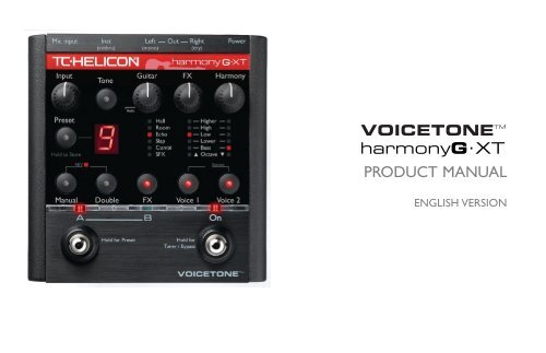 TCHELICON harmony G•XT FX TC-Helicon VoiceTone Harmony-G XT Vocal Effects Pedal