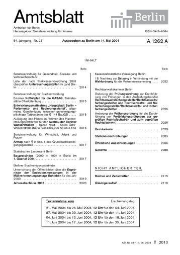 Amtsblatt - Rechtsanwaltskammer Berlin