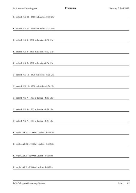 Programm - Seite