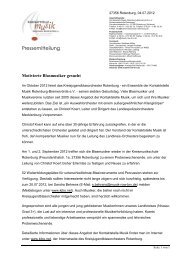 Pressemitteilung - Kontaktstelle Musik Rotenburg-Bremervörde