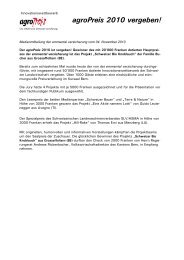 agropreis 2010 vergeben! - Emmental Versicherung