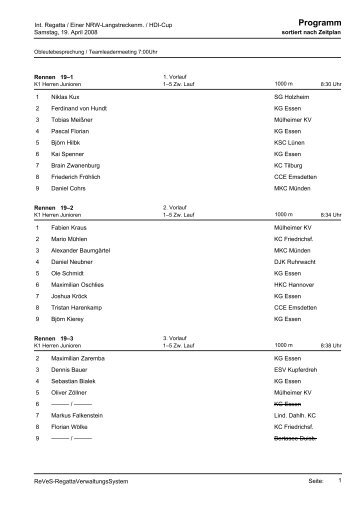 Programm Samstag