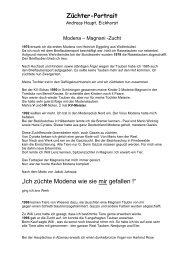 Modenazucht Andreas Haupt - Modena Tauben im Norden