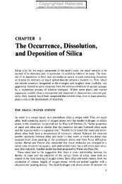 The Occurrence, Dissolution, and Deposition of Silica - CNTQ