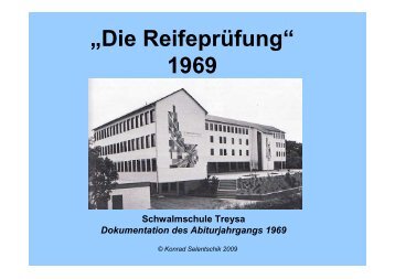 Reifeprüfung 1969 - Schwalmgymnasium Treysa