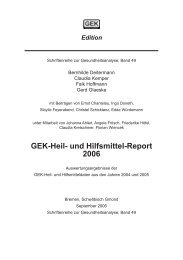 GEK Report: Heil- und Hilfsmittel-Report 2006 - Presse