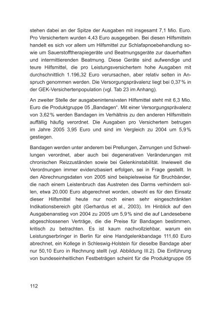 GEK Report: Heil- und Hilfsmittel-Report 2006 - Presse