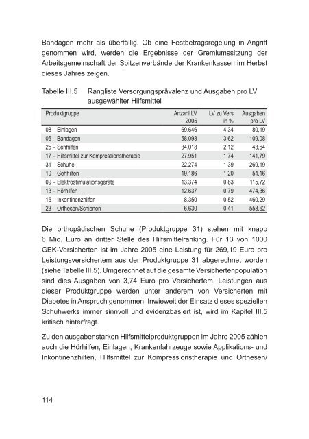 GEK Report: Heil- und Hilfsmittel-Report 2006 - Presse