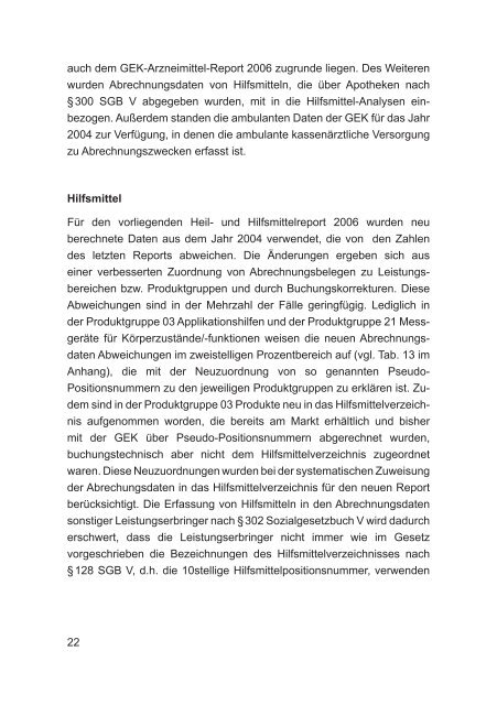 GEK Report: Heil- und Hilfsmittel-Report 2006 - Presse