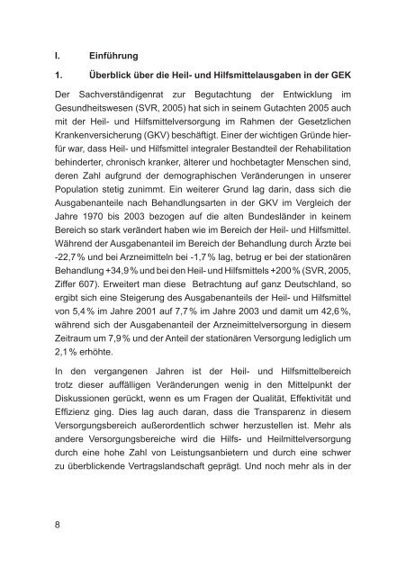 GEK Report: Heil- und Hilfsmittel-Report 2006 - Presse