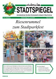 Riesenrummel zum Stadtparkfest - Stadt Limbach-Oberfrohna