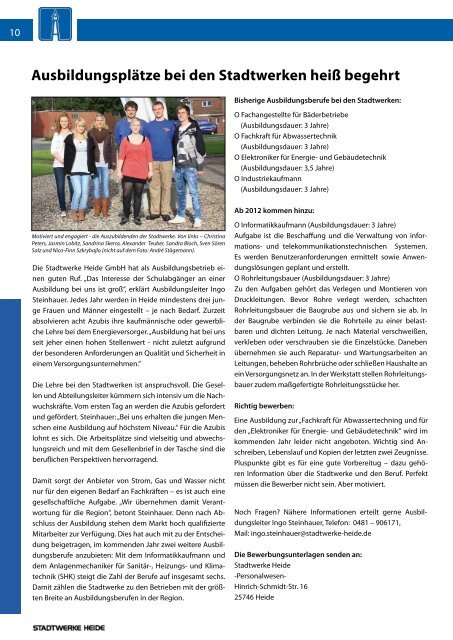 Ausgabe Dezember 2011 - Stadtwerke Heide GmbH