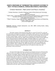 kinetic response of thermosetting adhesive systems to heat