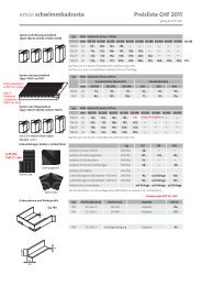 hygienematten Preisliste CHF 2011 - EMCO Schweiz AG