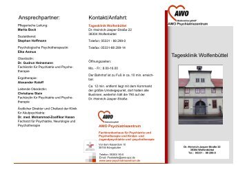 Flyer Tagesklinik Wolfenbüttel - AWO Psychiatriezentrum
