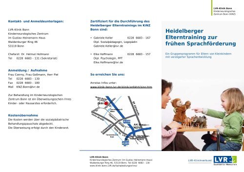 Heidelberger Elterntraining zur frühen ... - LVR-Klinik Bonn