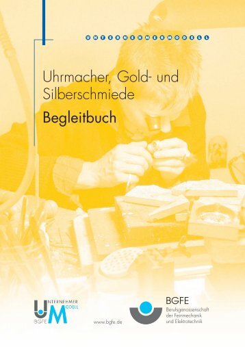 Uhrmacher, Gold- und Silberschmiede Begleitbuch - Die BG ETEM