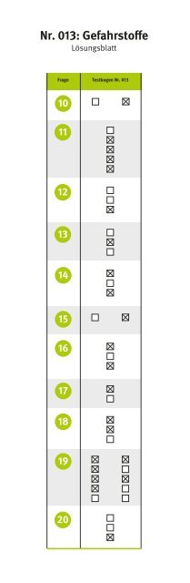 Testbogen Nr. 013: Gefahrstoffe 1 2 3 - Die BG ETEM