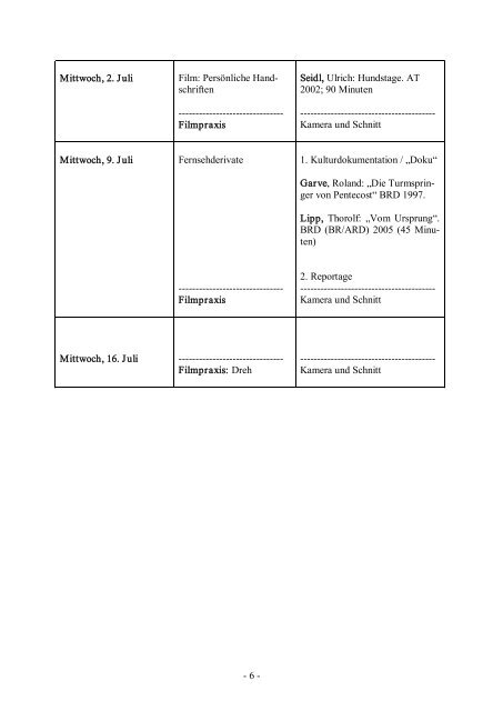 Spielarten des Dokumentarischen. Theorie und ... - Thorolf Lipp