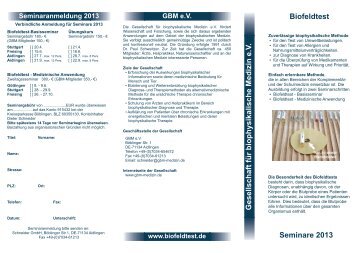 PDF-Datei - Gesellschaft für biophysikalische Medizin eV