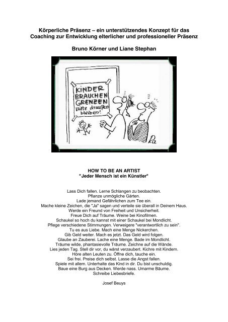 Körperliche Präsenz Bruno Körner Und Liane Stephan - 