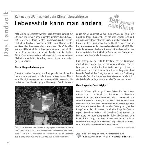 Die Landzeit 01-2011. - Katholische Landfrauenbewegung