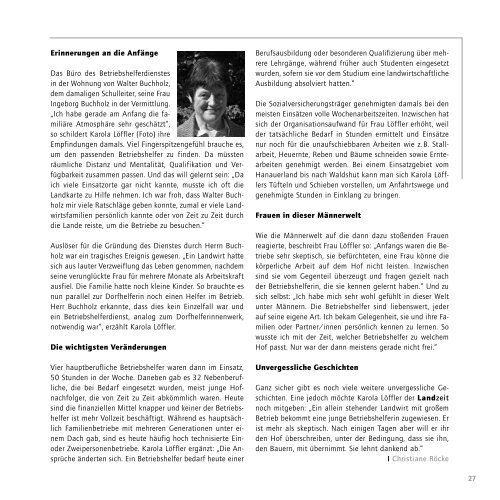 Die Landzeit 01-2011. - Katholische Landfrauenbewegung