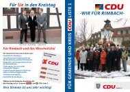 -Wir für rimbach- für Sie in den Kreistag - CDU Rimbach