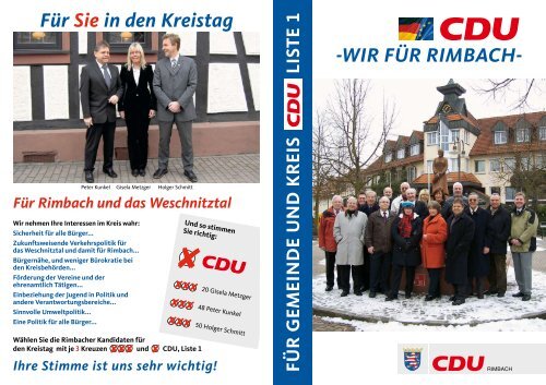 -Wir für rimbach- für Sie in den Kreistag - CDU Rimbach