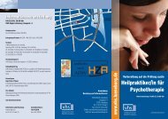 Heilpraktiker/in für Psychotherapie - bei der vhs Lüneburg