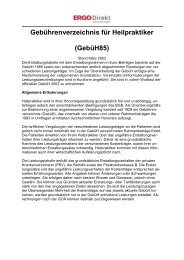 Gebührenordnung für Heilpraktiker (PDF, 275 KB) - ERGO Direkt ...