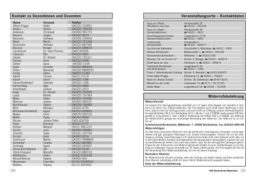 VHS-Programm als PDF - Volkshochschule Bordesholm-Wattenbek