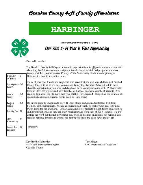 HARBINGER - Ozaukee County