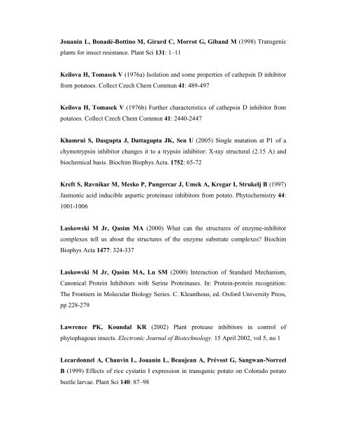 Tomato CDI as a Strong Chymotrypsin Inhibitor ... - Plant Physiology