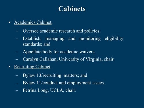 Cabinets - NCAA