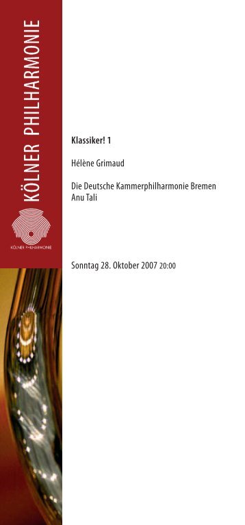 Download PDF - KÃ¶lner Philharmonie