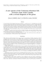 A new species of the Cretaceous teleostean fish Erichalcis from ...