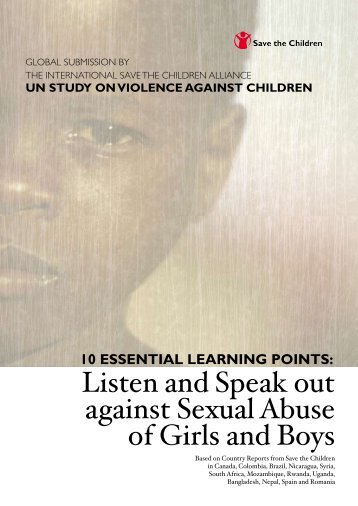 Listen and Speak out against Sexual Abuse of Girls and Boys - CRIN