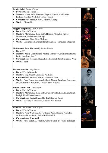 Ramin Safai | Santur Player â¢ Born: 1962 in Teheran â¢ Masters ...